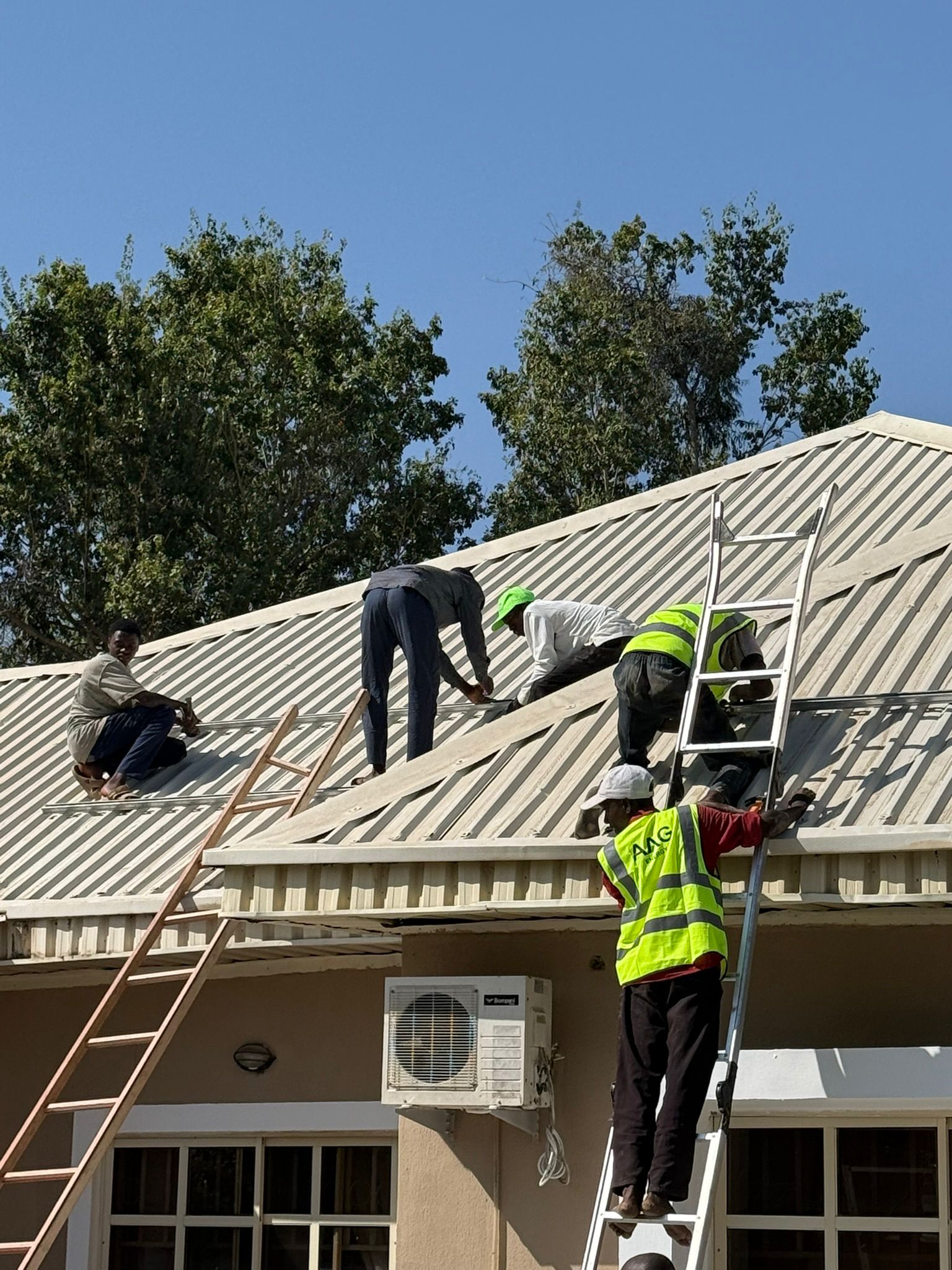 AAG Team working on solar installation